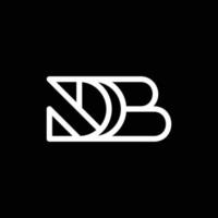 lettre db ligne logo monogramme moderne vecteur