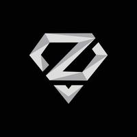 lettre z diamant logo créatif moderne vecteur