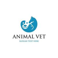 logo d'illustration simple vétérinaire animal vecteur