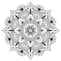 fond de coloration de mandala de luxe à motif floral sans couture. vecteur