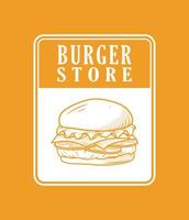concept de logo burger pour votre entreprise vecteur
