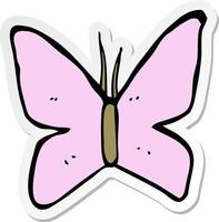 autocollant d'un symbole de papillon de dessin animé vecteur