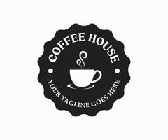 modèle vectoriel de conception de logo de café. adapté au logo du café ou à l'identité de la marque du produit.