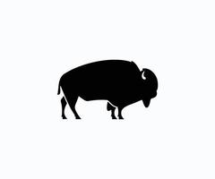 modèle de conception de vecteur d'icône de logo de bison. icône de vecteur de bison sur fond blanc.