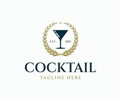 modèle de logo de bar à cocktails. création de logo de barre. vecteur