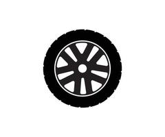 icône de roue de voiture. illustration simple de l'icône de vecteur de roue de voiture. symbole blanc noir de roue de voiture de vecteur.