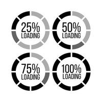 icônes de chargement définies illustration vectorielle vecteur