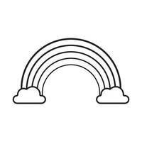 modèle de conception de vecteur icône arc-en-ciel