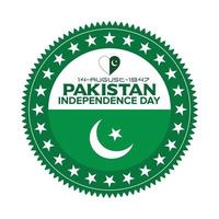 14 août fête de l'indépendance du pakistan célébrant vecteur