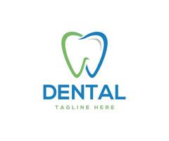 dent dentaire, graphique du logo du dentiste. modèle de conception de logo de dent abstraite. vecteur