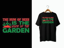 conception de t-shirt de jardin vecteur