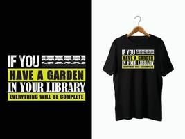 conception de t-shirt de jardin vecteur