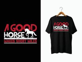 conception de t-shirt de cheval vecteur