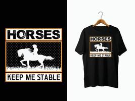 conception de t-shirt de cheval vecteur