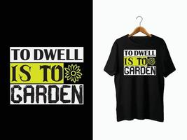 conception de t-shirt de jardin vecteur