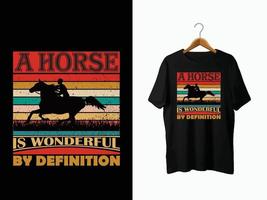conception de t-shirt de cheval vecteur