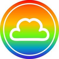 nuage simple circulaire dans le spectre arc-en-ciel vecteur