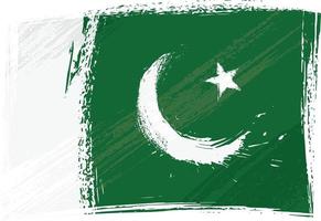 drapeau pakistanais grunge vecteur