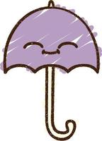parapluie dessin à la craie vecteur