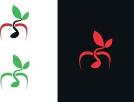 création de logo de pépins de pomme vecteur