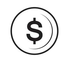 icône de pièce de monnaie. conception d'argent. symbole plat du dollar d'or. illustration vectorielle vecteur