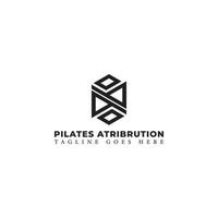 lettre initiale abstraite pa ou logo ap en couleur noire isolé sur fond blanc appliqué pour le logo du studio de pilates convient également aux marques ou entreprises ayant le nom initial pa ou ap. vecteur