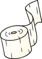 doodle cartoon dégradé d'un rouleau de papier toilette vecteur