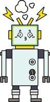 robot de dessin animé mignon vecteur