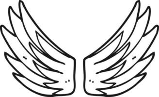 symbole des ailes de dessin animé vecteur