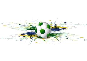 Football avec aquarelle colorée vecteur