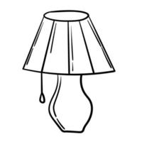 autocollant doodle d'une lampe d'intérieur dans une maison vecteur