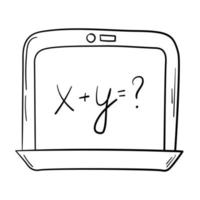cahier d'autocollants doodle avec formule mathématique vecteur