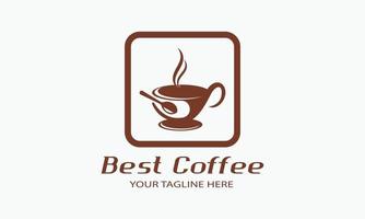 meilleur modèle de logo de café illustration vectorielle d'un logo de café sucré vecteur