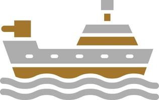 style d'icône de navire de l'armée vecteur