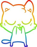 arc-en-ciel, gradient, ligne, dessin, dessin animé, chat vecteur