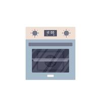 cuisine cuisinière four style design plat isolé sur fond blanc illustration vectorielle vecteur