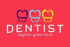 modèle de logo de dentiste adapté à l'entreprise ou au produit vecteur