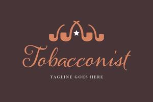 modèle de logo de tabac-01 vecteur