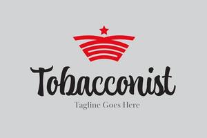 modèle de logo de tabac-05 vecteur