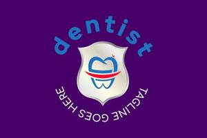 modèle de logo de dentiste adapté à l'entreprise ou au produit vecteur
