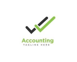 vecteur de conception de logo de chèque comptable