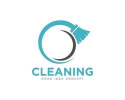 vecteur de conception d'icône de logo de nettoyage