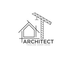 architecte construction logo design vecteur