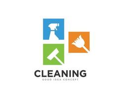 vecteur de conception d'icône de logo de nettoyage