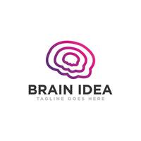 cerveau idée logo design vecteur