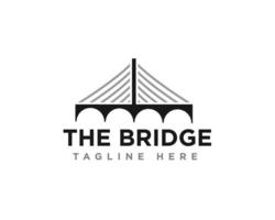 vecteur de conception d'icône de logo de construction de pont