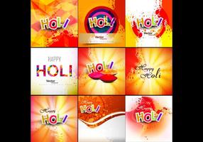 Ensemble de Happy Holi Card vecteur
