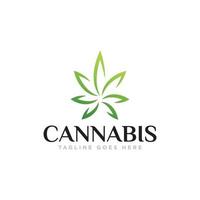 vecteur de conception de logo de cannabis ou de marijuana