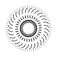 conception de mandala avec une forme abstraite. vecteur noir et blanc. concept de motif d'ornement et de décoration. modèle pour papier peint, motifs, tapis, textile et sans soudure