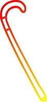 ligne de gradient chaud dessin dessin animé bâton de marche vecteur